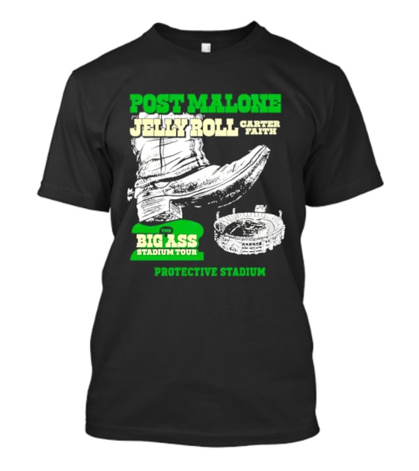 Post Malone Jelly Roll Limp Bizkit Big Ass Stadium Tour 2026 Jones AT&T Stadium T-Shirt