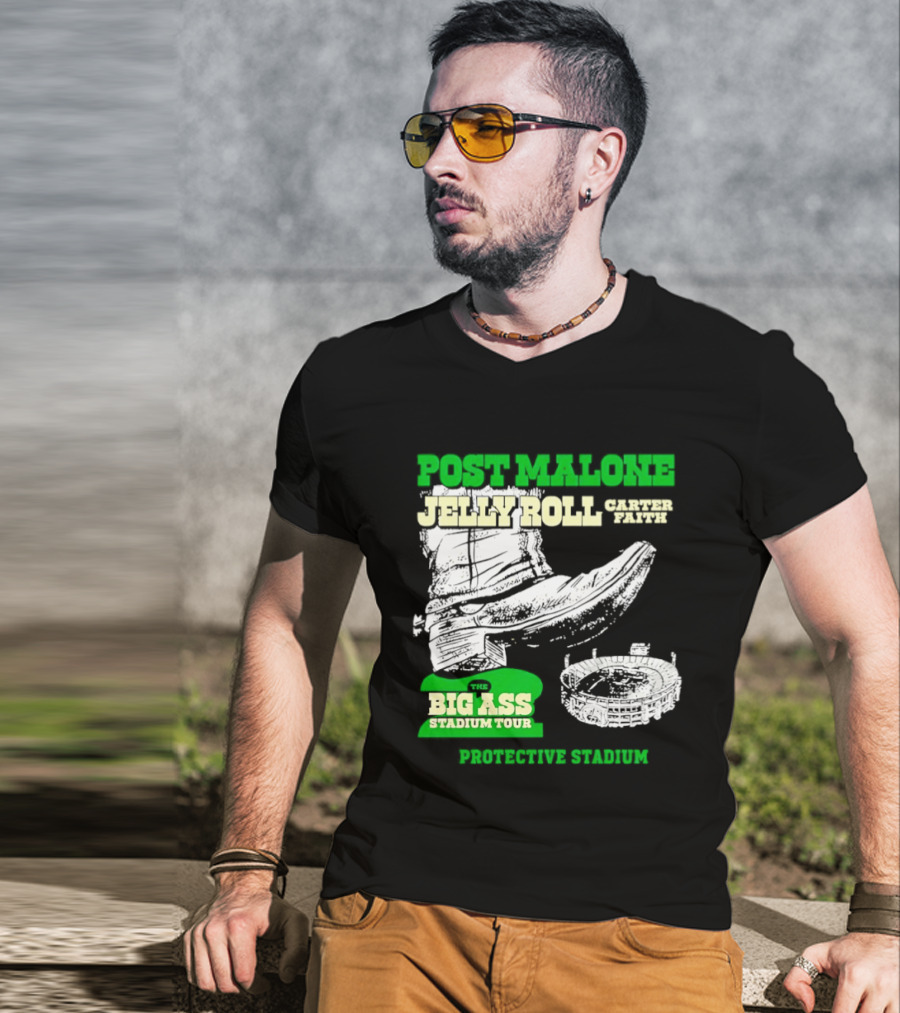Post Malone Jelly Roll Limp Bizkit Big Ass Stadium Tour 2026 Jones AT&T Stadium T-Shirt