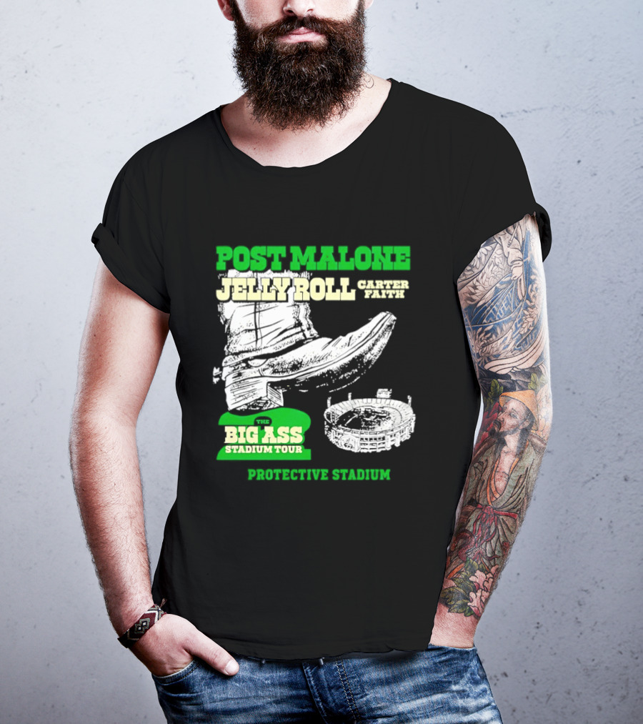 Post Malone Jelly Roll Limp Bizkit Big Ass Stadium Tour 2026 Jones AT&T Stadium T-Shirt
