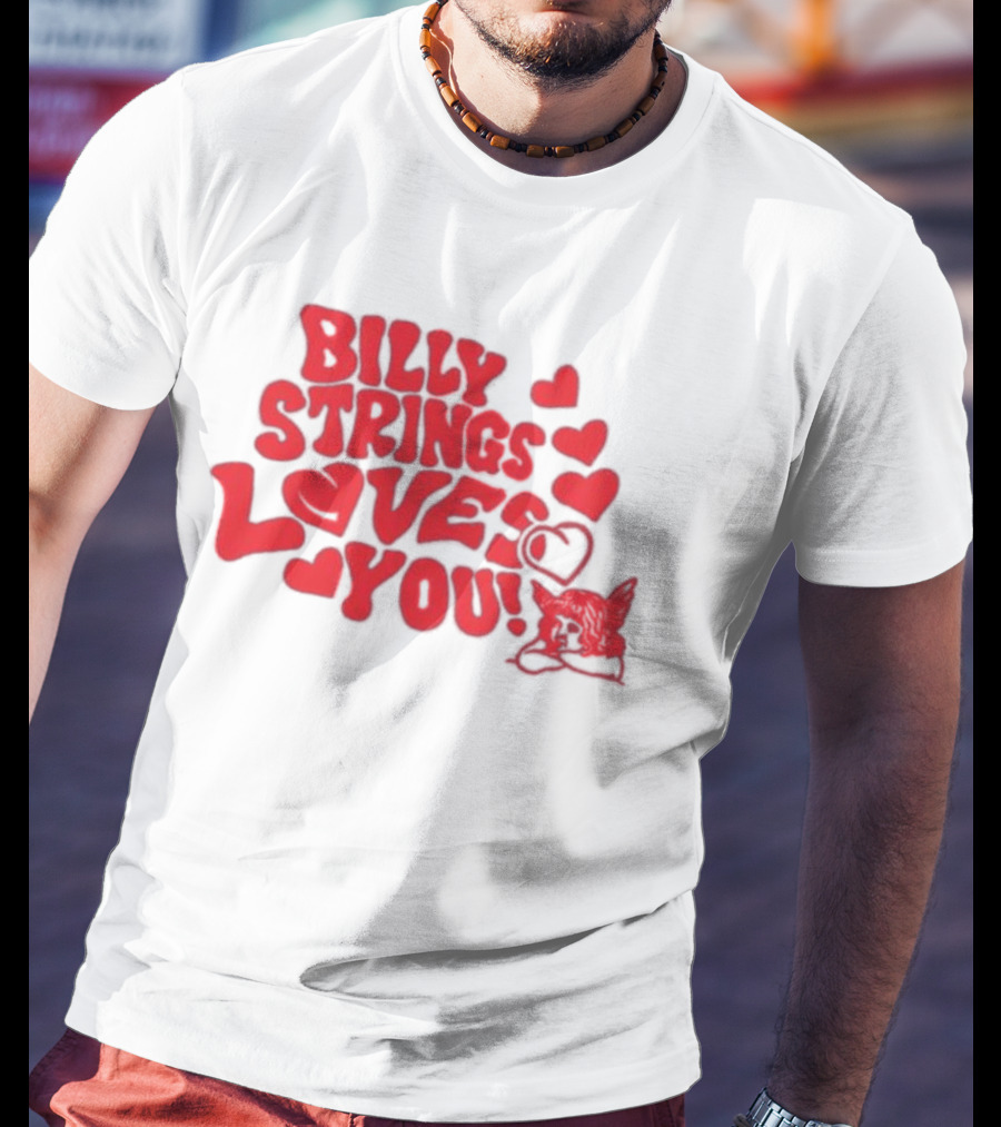 Billy Strings Loves You Valentine's Day Hearts 2026 T-Shirt
