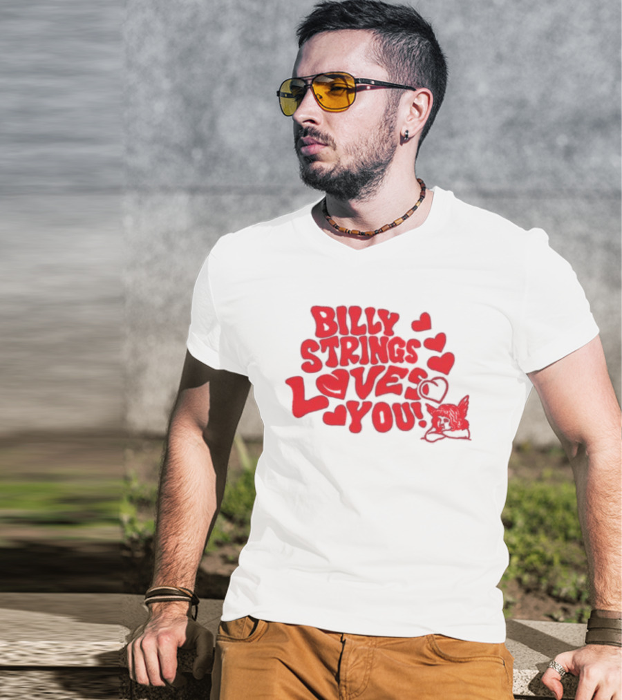 Billy Strings Loves You Valentine's Day Hearts 2026 T-Shirt
