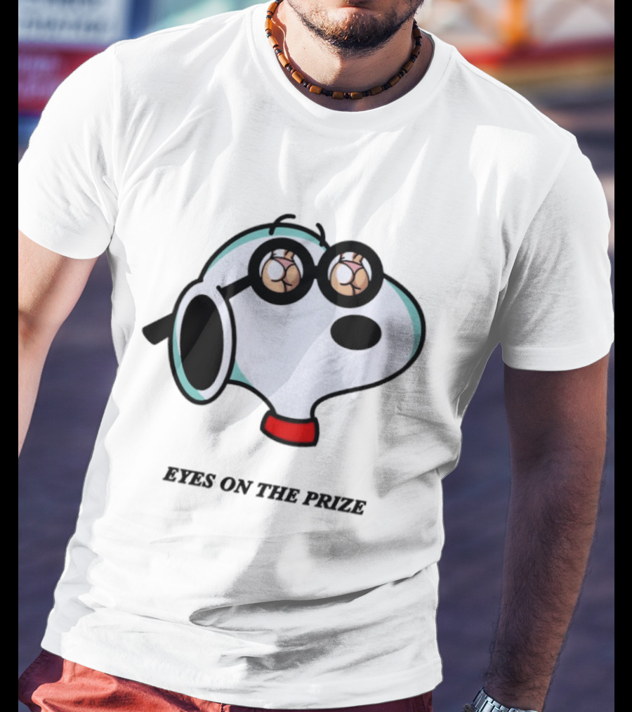 Snoopy Eyes On The Prize Vintage Peanuts Comic T-Shirt
