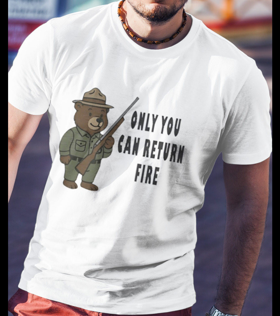Smokey Bear Only You Can Return Fire Ranger Rifle T-Shirt