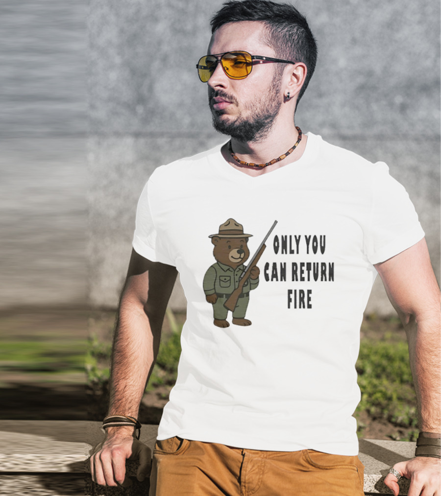 Smokey Bear Only You Can Return Fire Ranger Rifle T-Shirt