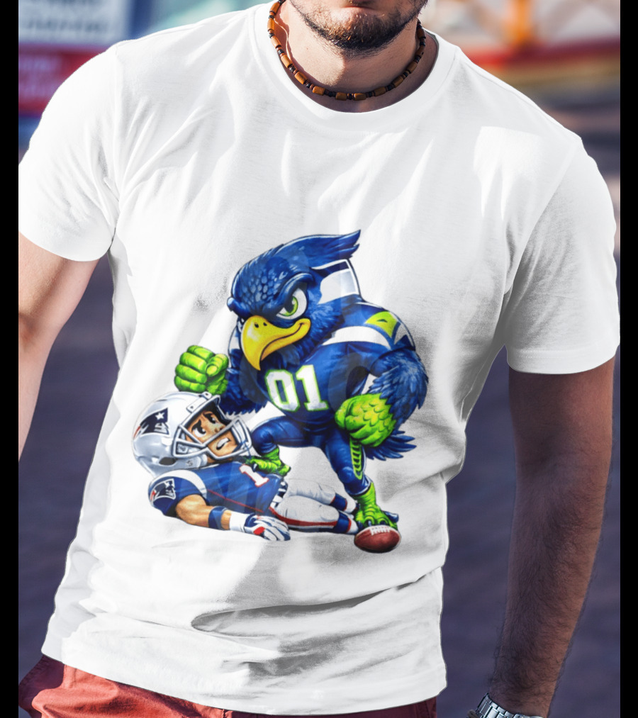 Seattle Seahawks Crush New England Patriots 2026 Football Rivalry Showdown T-Shirt
