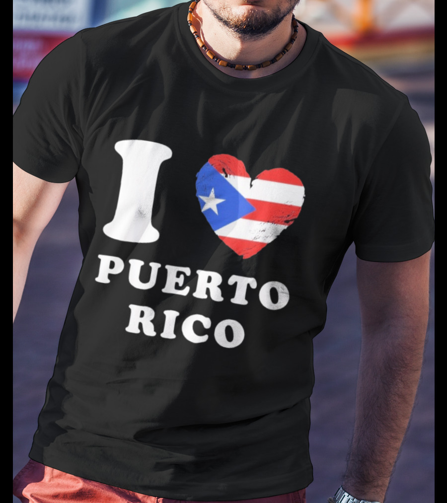 I Heart Puerto Rico Flag T-Shirt