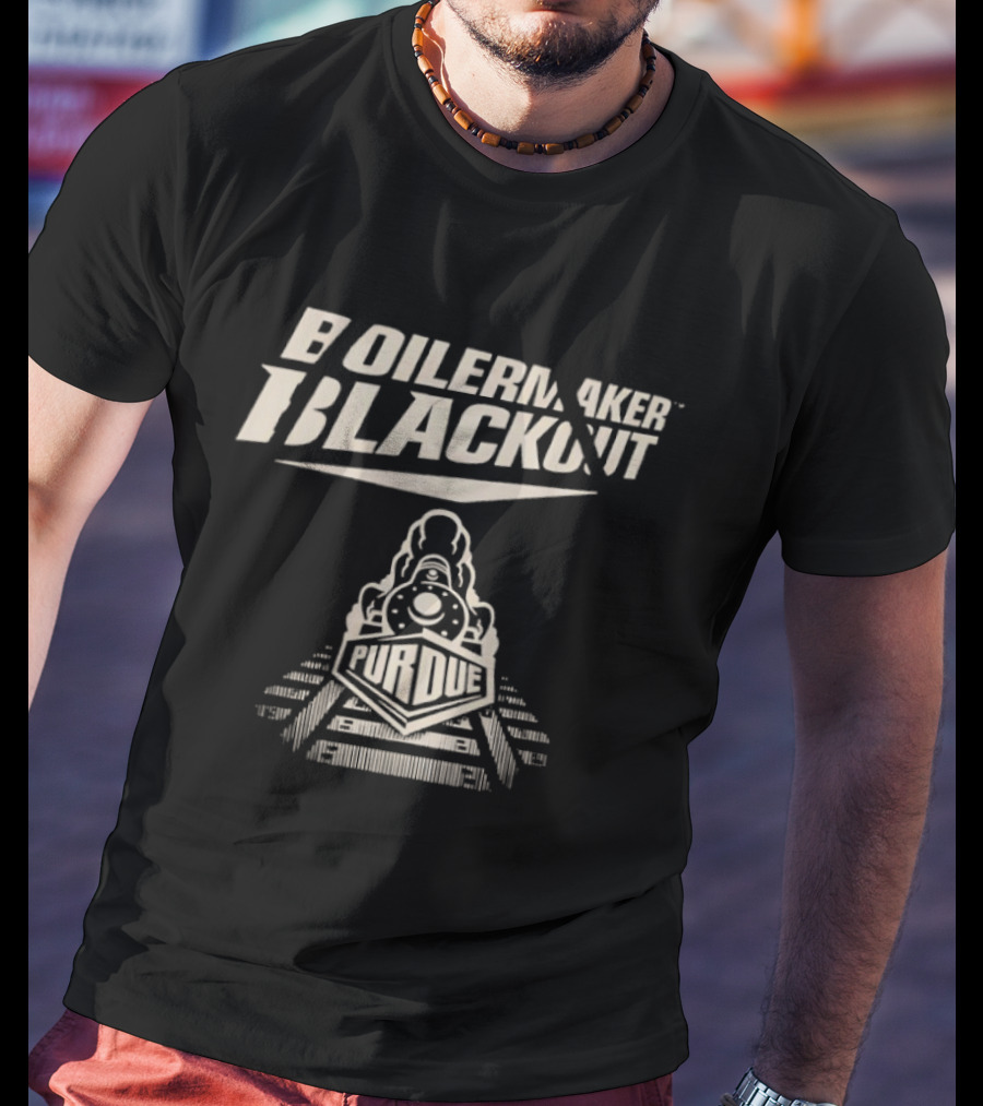 Boilermaker Blackout Purdue Train T-Shirt
