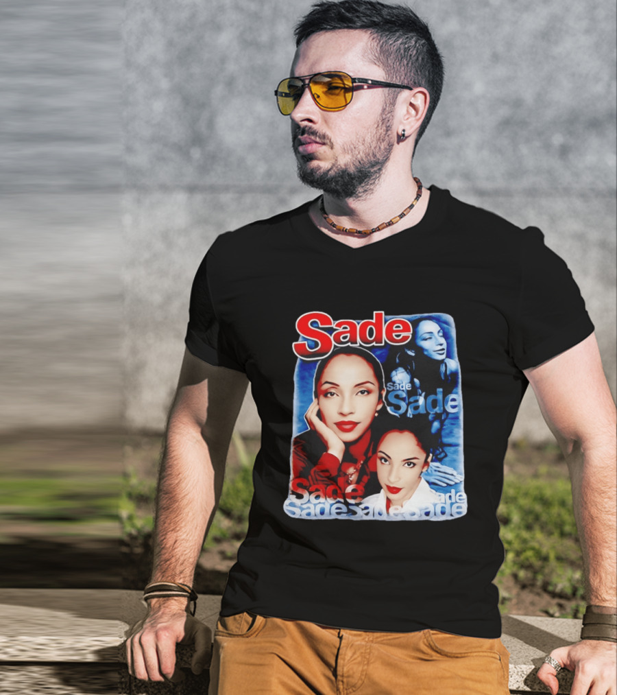 Sade Lovers Rock Tour Vintage Style Collage T-Shirt