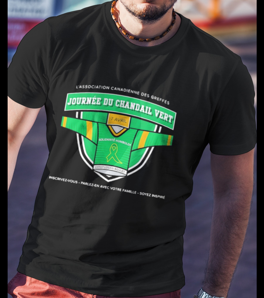 L'association Canadienne Des Greffes Solidarité Humboldt Journée Du Chandail Vert Avril T-Shirt