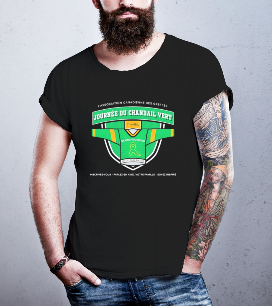 L'association Canadienne Des Greffes Solidarité Humboldt Journée Du Chandail Vert Avril T-Shirt