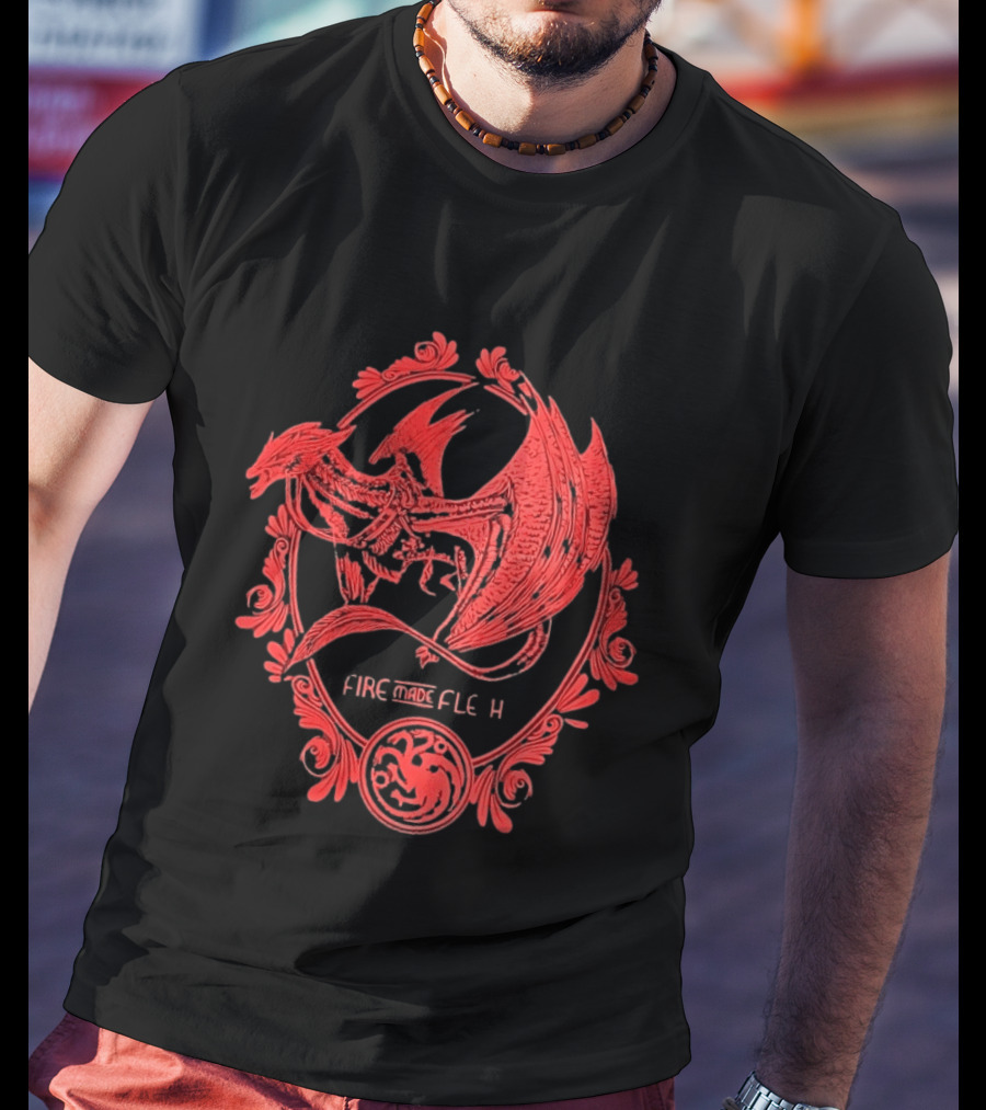 Dragon Targaryen Fire Made Flesh House Sigil T-Shirt