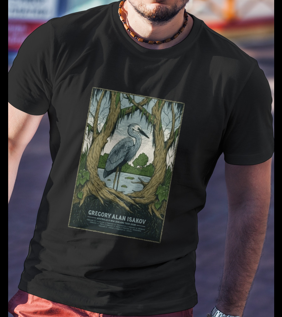 Gregory Alan Isakov Australia And New Zealand Tour 2026 Heron Scenic T-Shirt