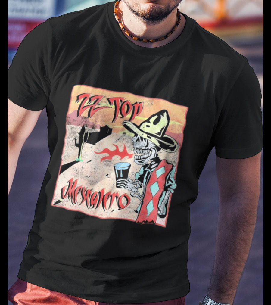 ZZ Top Mescalero Skeleton Desert Scene T-Shirt