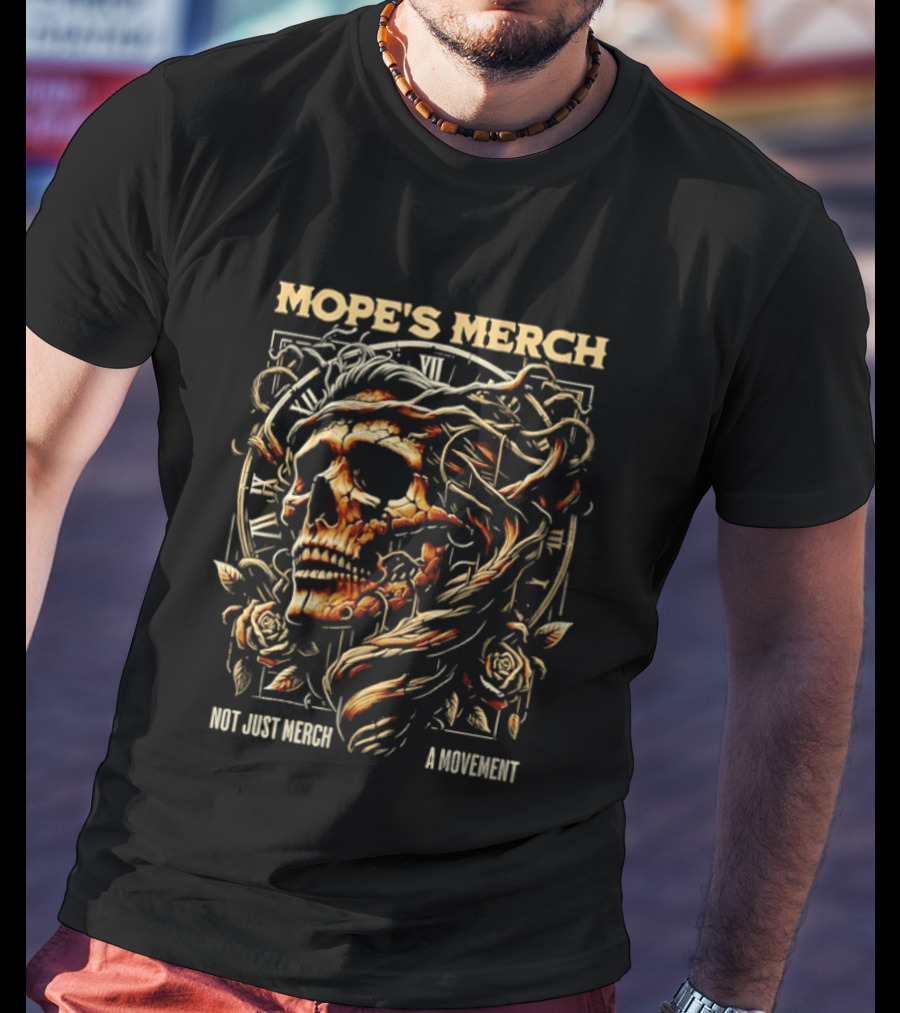 Mope's Merch Skull Not Just Merch A Movement T-Shirt