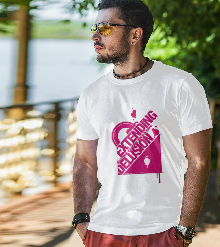 Extending Delusion Bipartisan Assembly Member Union Pink Skater Splatter T-Shirt