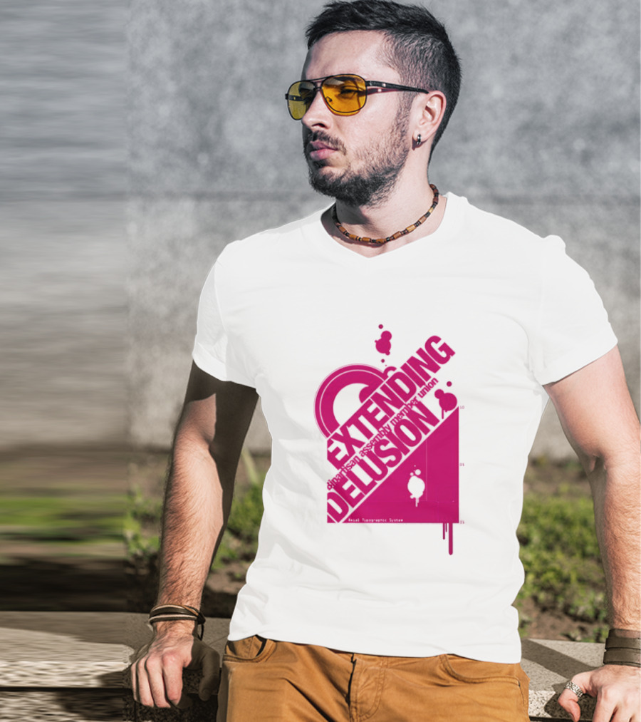 Extending Delusion Bipartisan Assembly Member Union Pink Skater Splatter T-Shirt