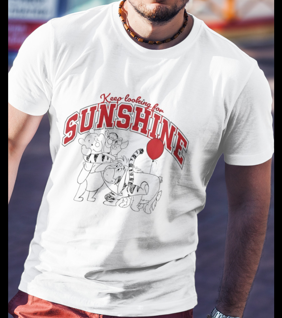 Keep Looking For Sunshine Winnie The Pooh Balloon Friends T-Shirt