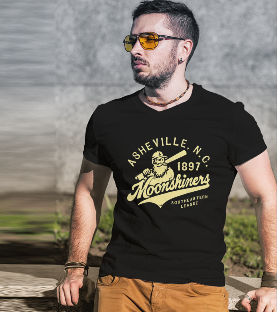Asheville N.C. Moonshiners 1897 Southeastern League Baseball Team T-Shirt