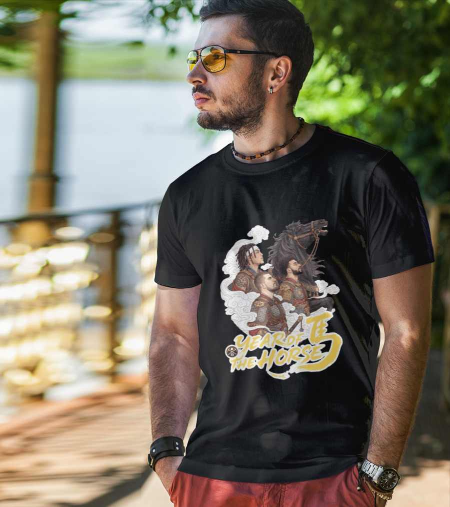 Denver Nuggets Year Of The Horse Warriors In Battle Armor T-Shirt