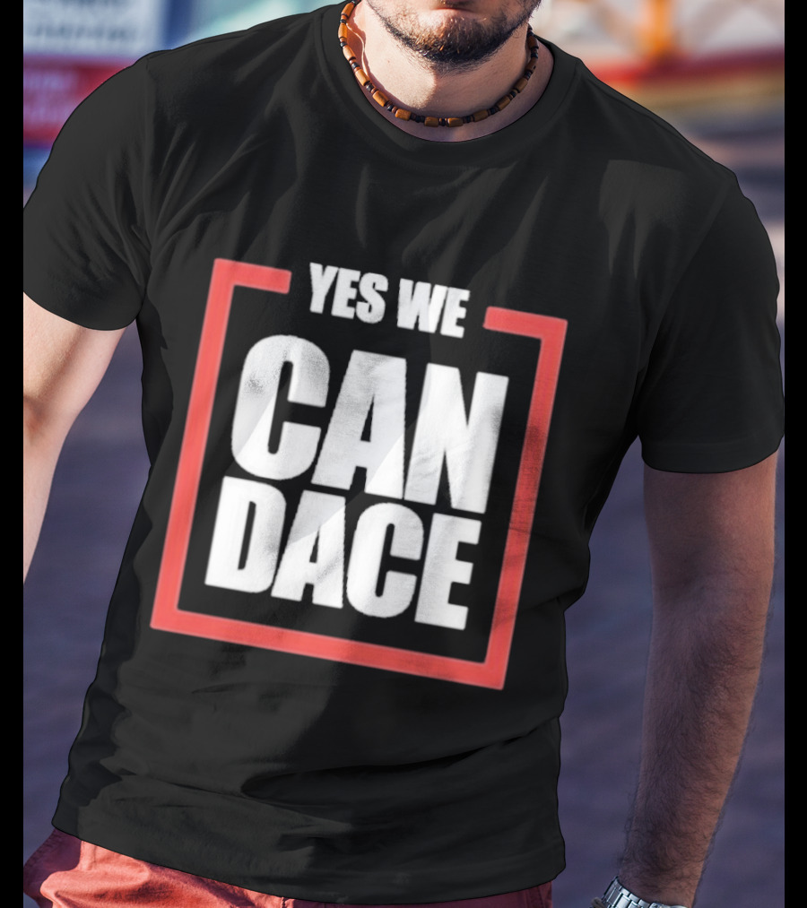 Candace Owens Yes We Candace Text In Red Frame T-Shirt