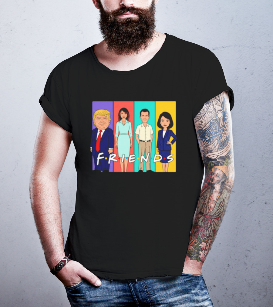 Famous Political Figures Friends Parody Cartoon Meme T-Shirt