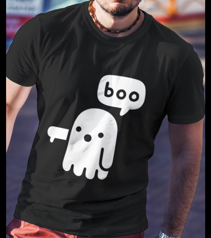 Boo Ghost Disapproval Gesture T-Shirt