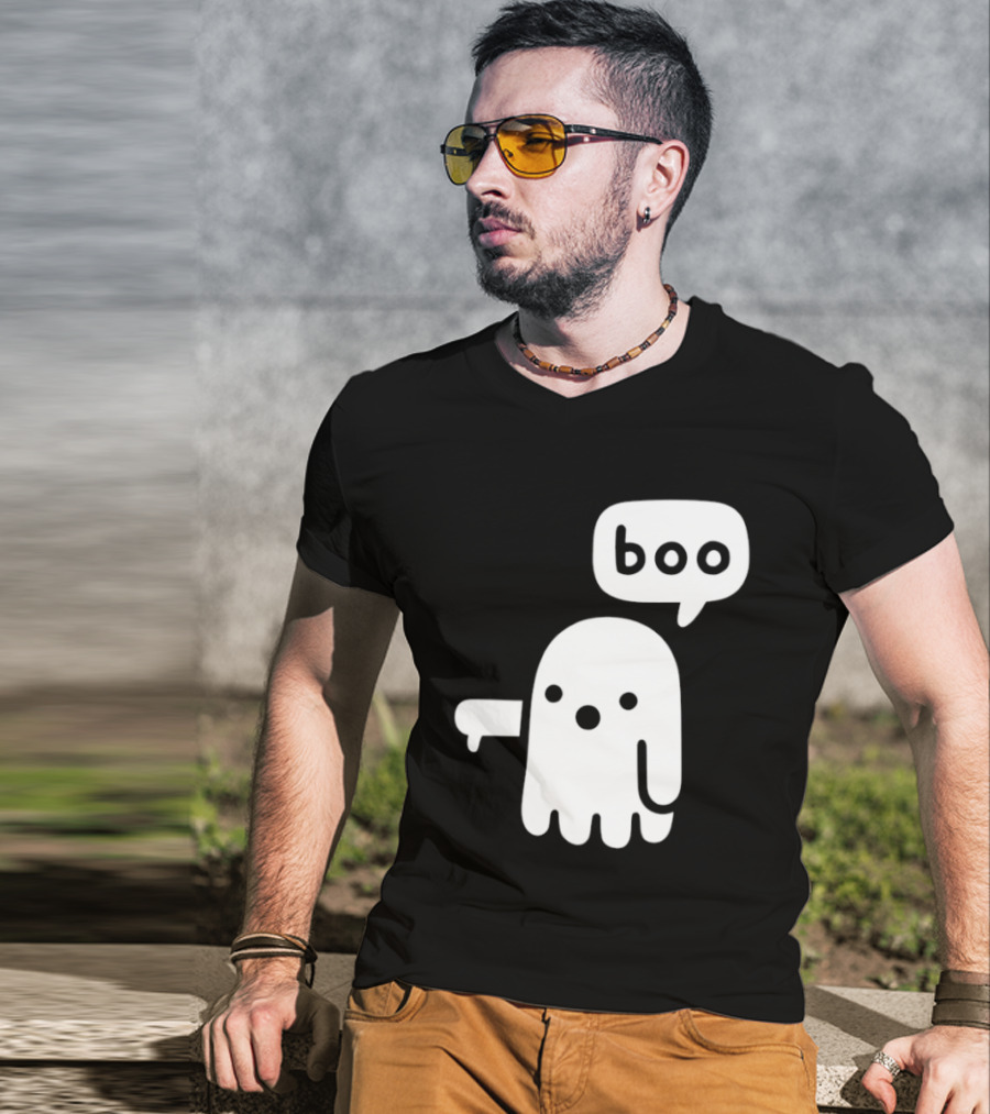 Boo Ghost Disapproval Gesture T-Shirt