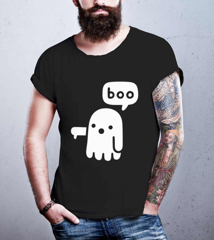 Boo Ghost Disapproval Gesture T-Shirt