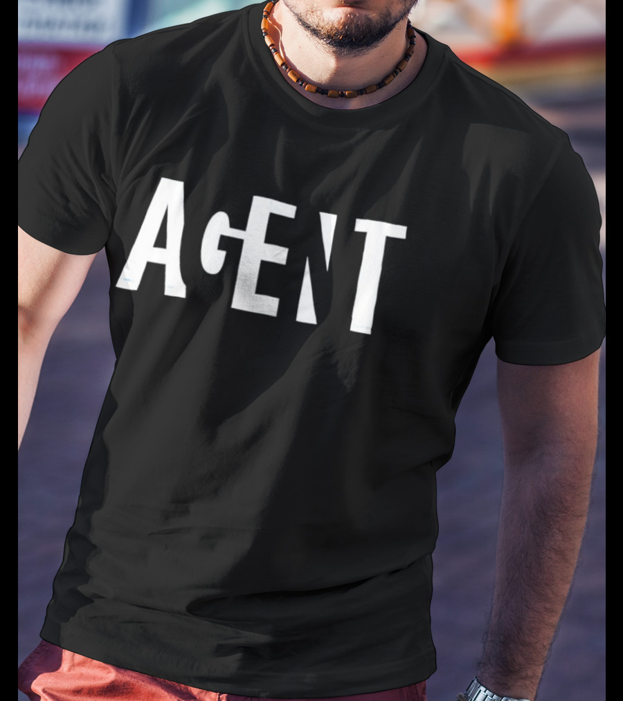 Early Agent Bold Text Block T-Shirt