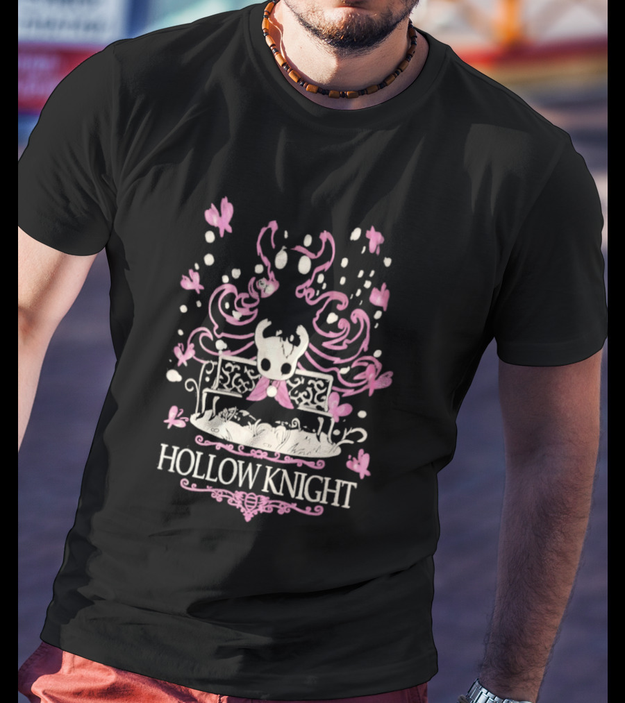 Hollow Knight Bench And Butterflies Scene T-Shirt