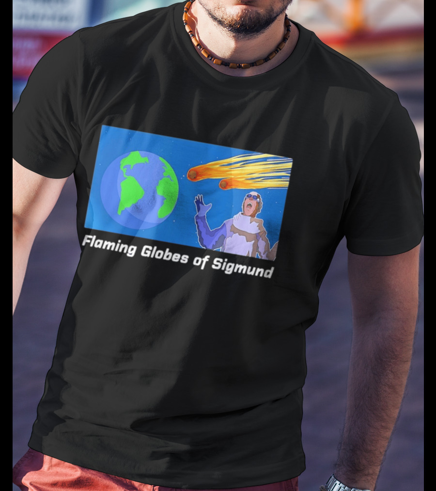 ALF Show Flaming Globes Of Sigmund Meteor Earth Comic Scene T-Shirt