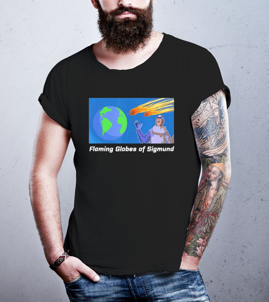 ALF Show Flaming Globes Of Sigmund Meteor Earth Comic Scene T-Shirt