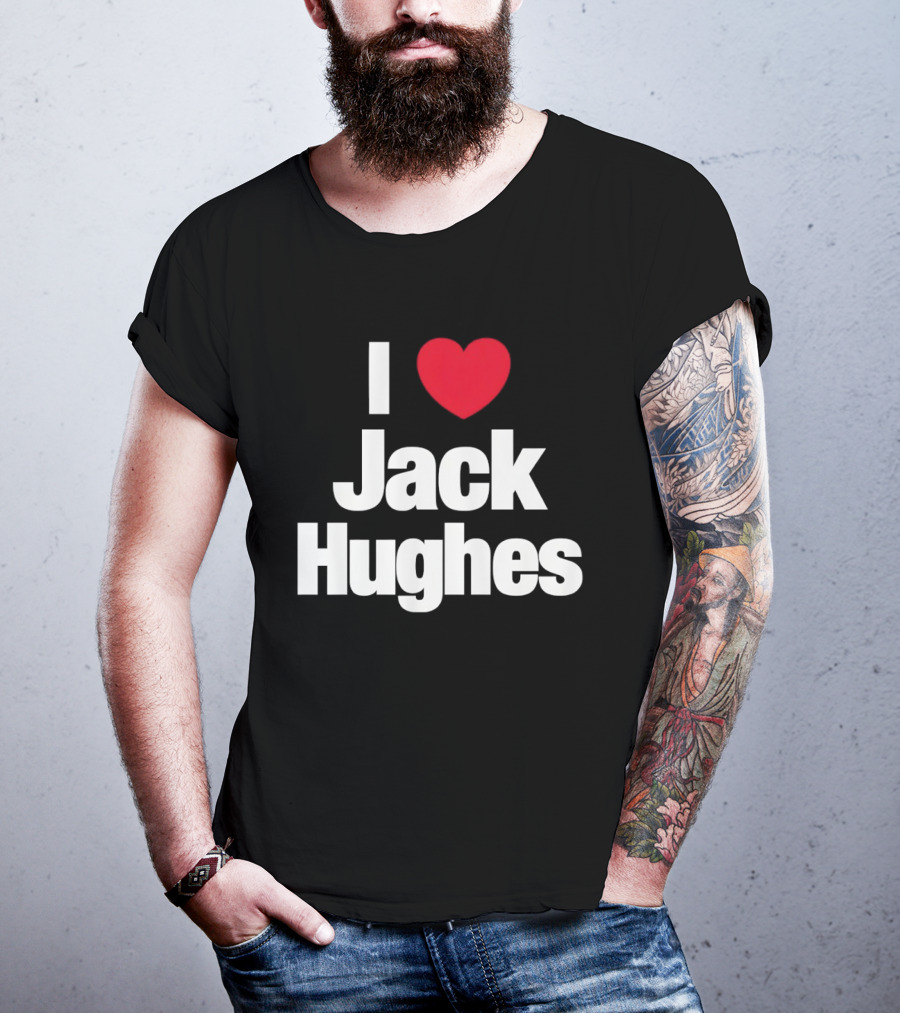 I Love Jack Hughes USA Hockey American Olympic T-Shirt