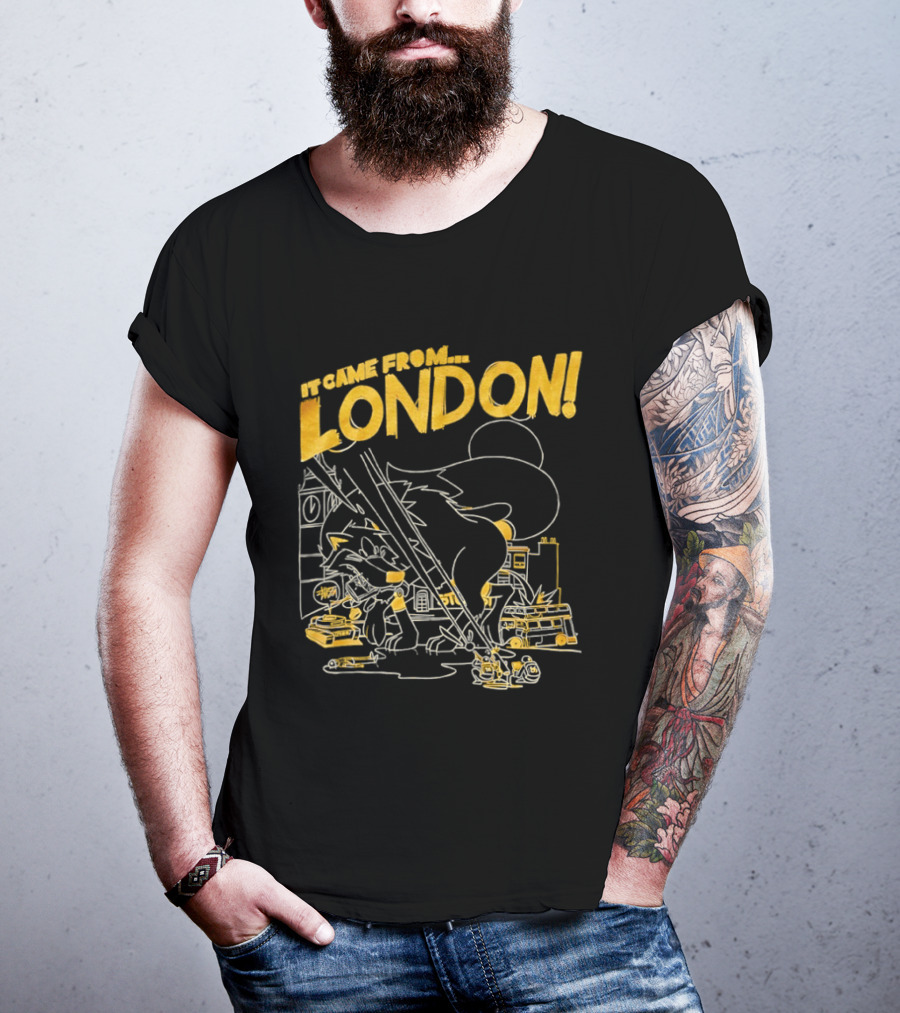 It Came From London Monster Scene With Big Ben T-Shirt