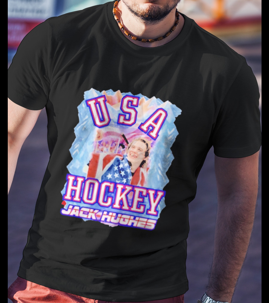 Jack Hughes USA Hockey Celebration 2026 T-Shirt