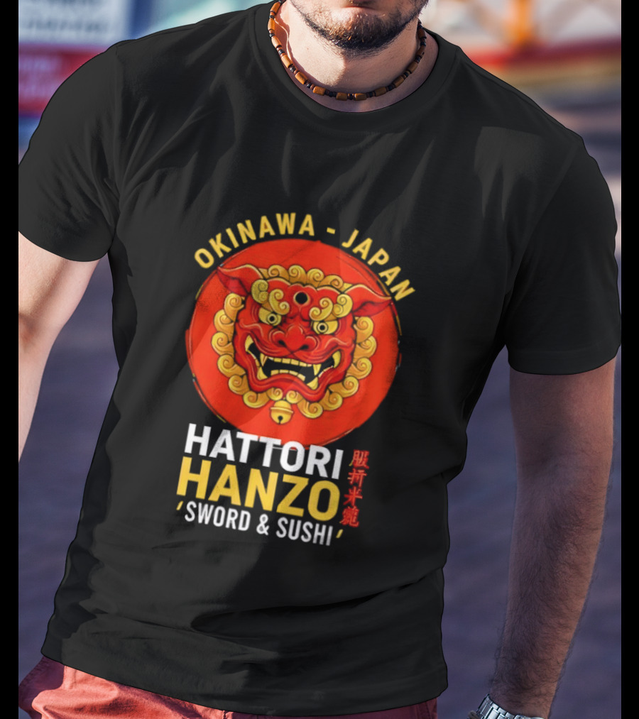 Okinawa Japan Hattori Hanzo Sword And Sushi T-Shirt