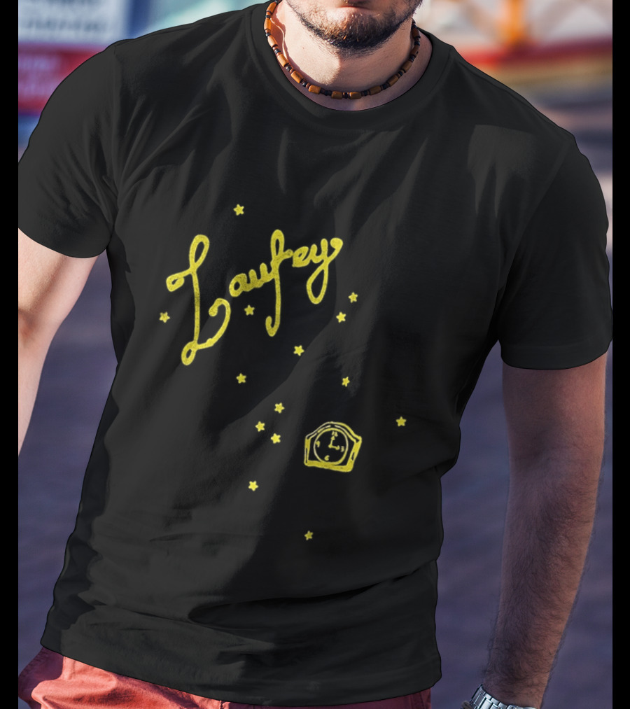 Laufey A Matter Of Time Tour Yellow Starry Crown T-Shirt