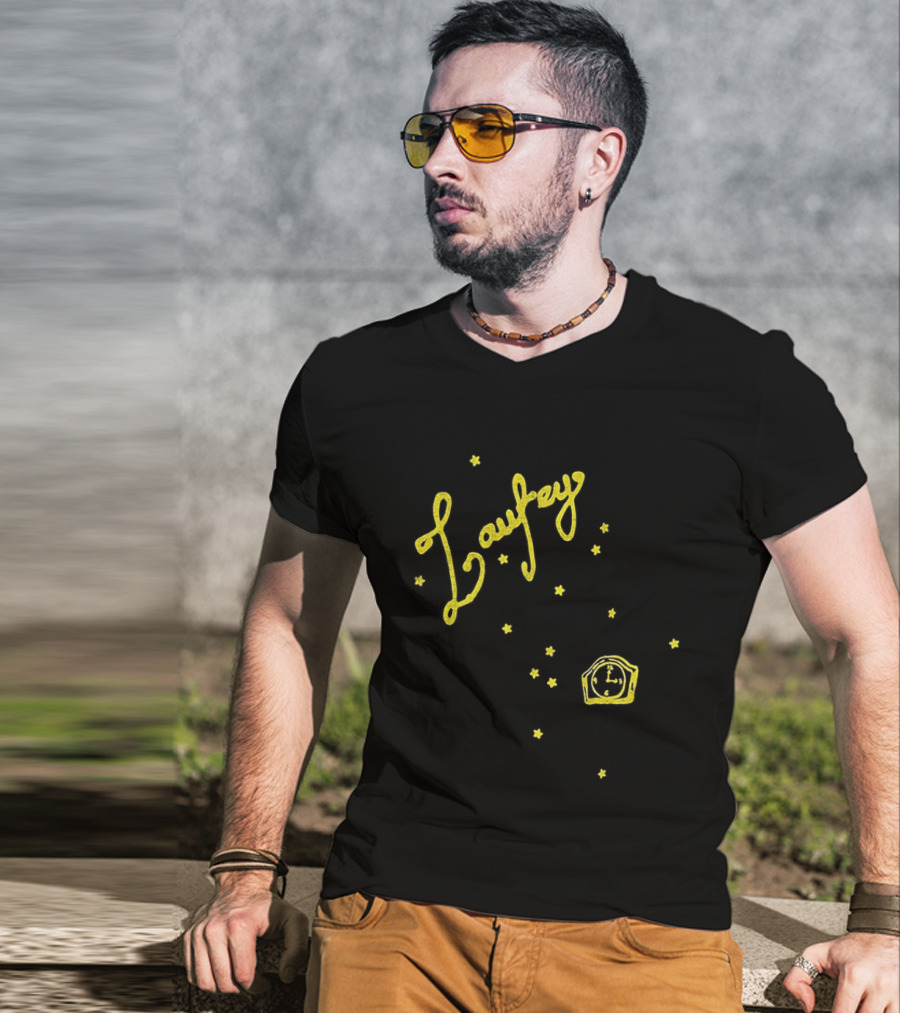 Laufey A Matter Of Time Tour Yellow Starry Crown T-Shirt