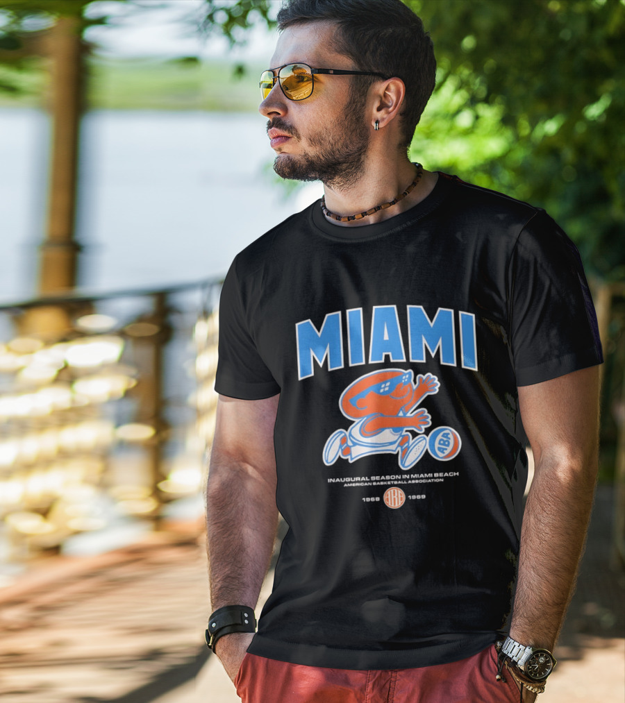 Miami Floridians Basketball ABA 1969 1970 Season Miami Beach T-Shirt