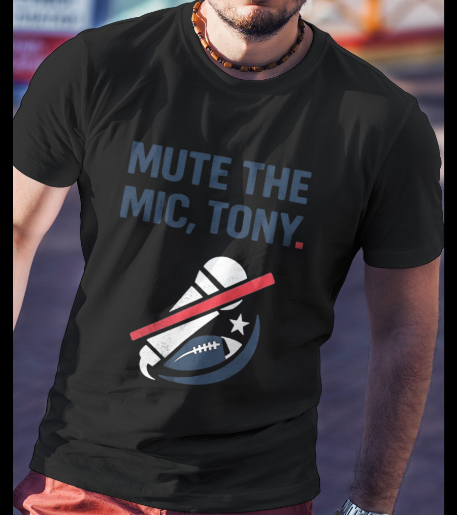 Mute The Mic Tony Microphone Football Star T-Shirt