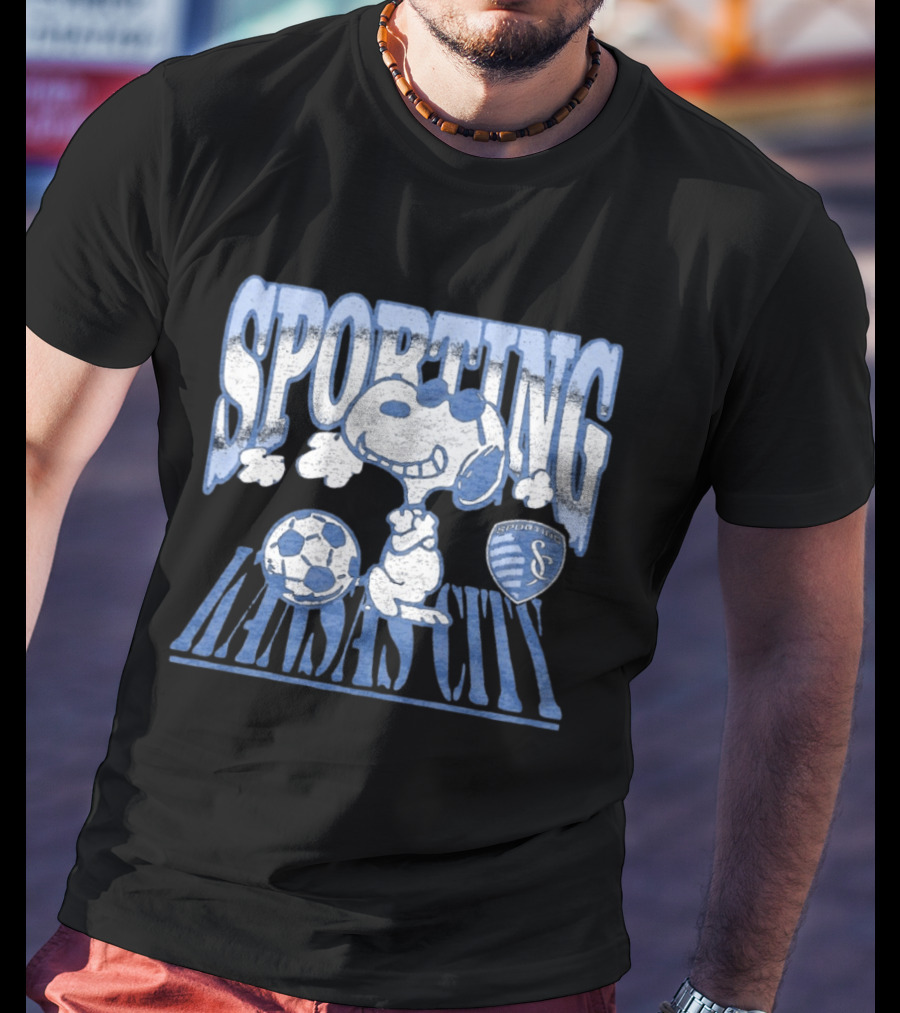 Sporting Kansas City Snoopy Sunglasses Soccer Collaboration T-Shirt