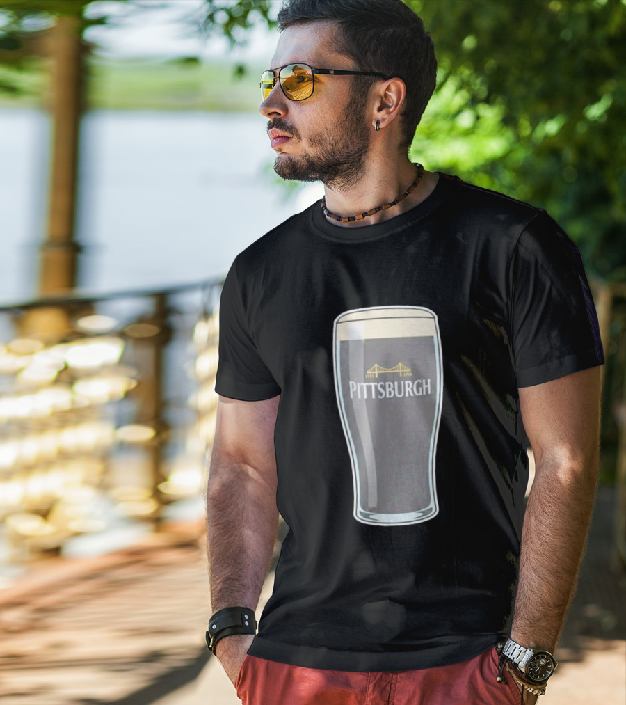 Pittsburgh Stout Beer Estd 1758 Bridge T-Shirt