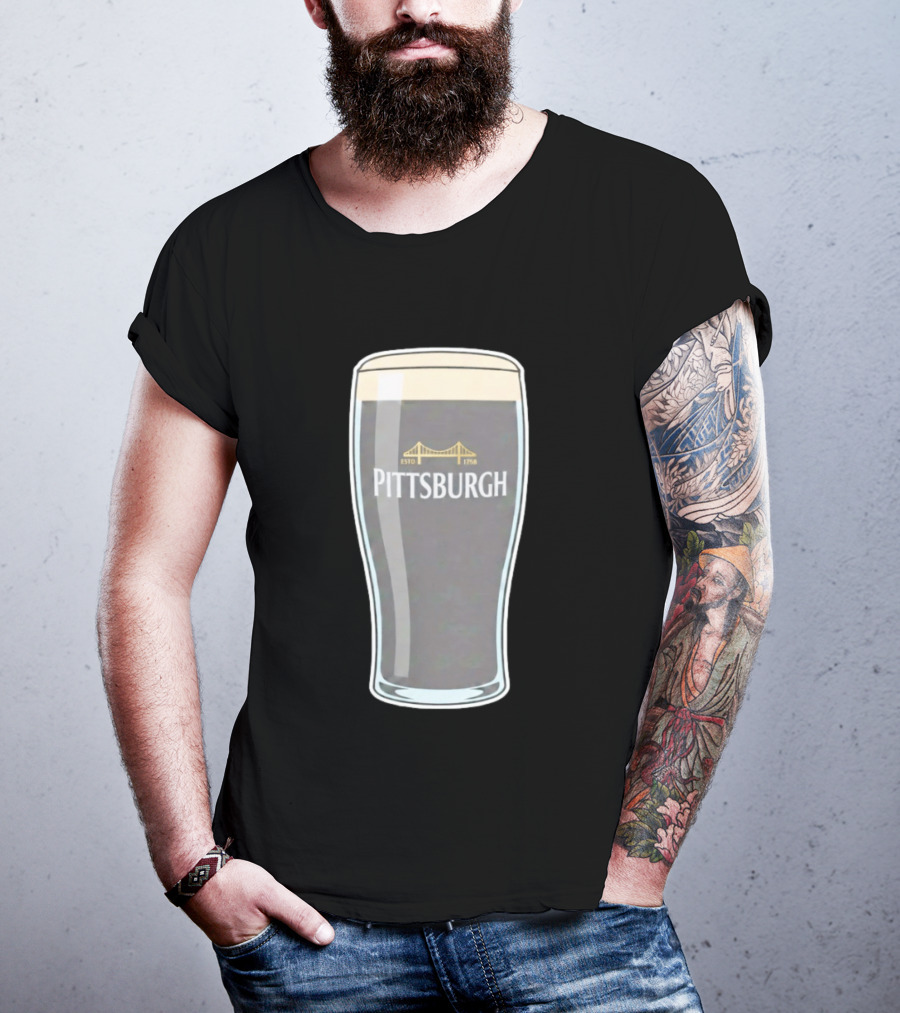 Pittsburgh Stout Beer Estd 1758 Bridge T-Shirt