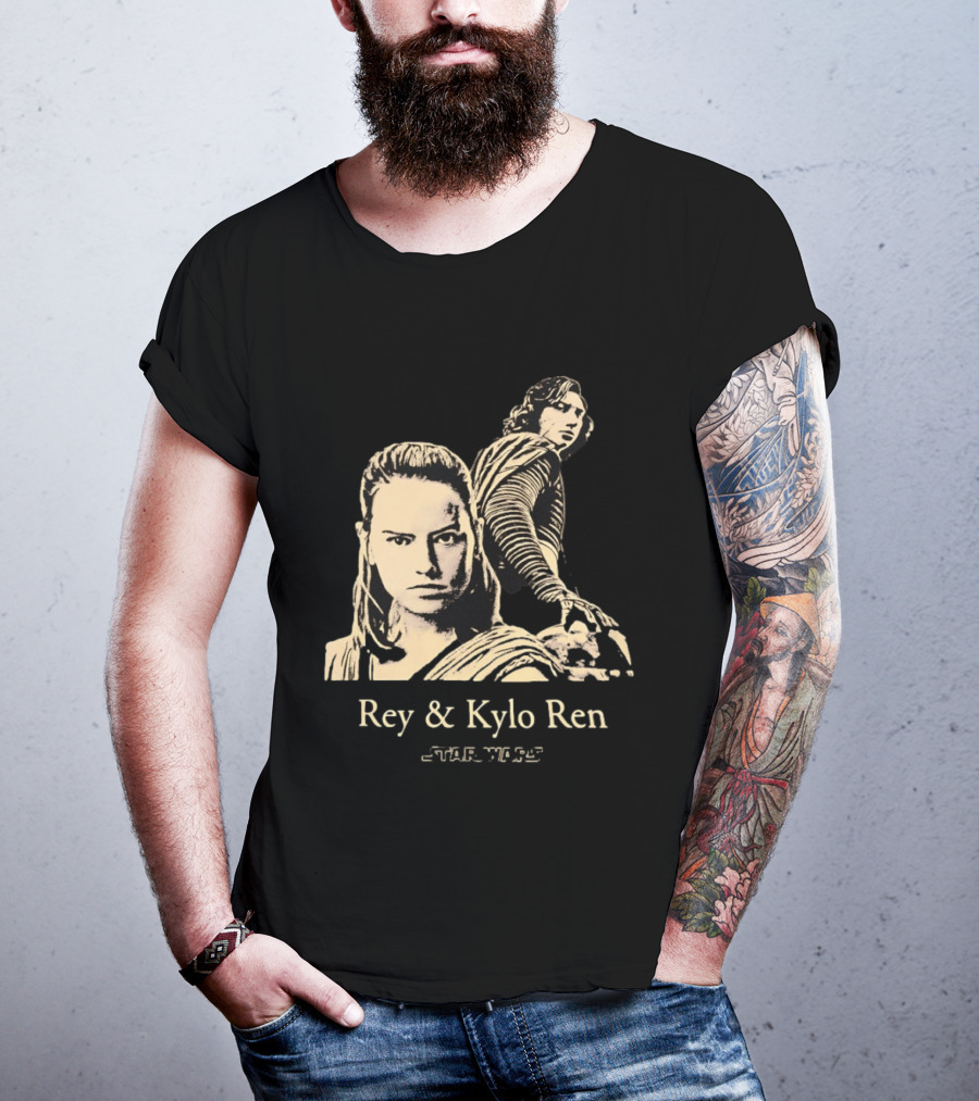 Rey & Kylo Ren Star Wars Characters Epic T-Shirt
