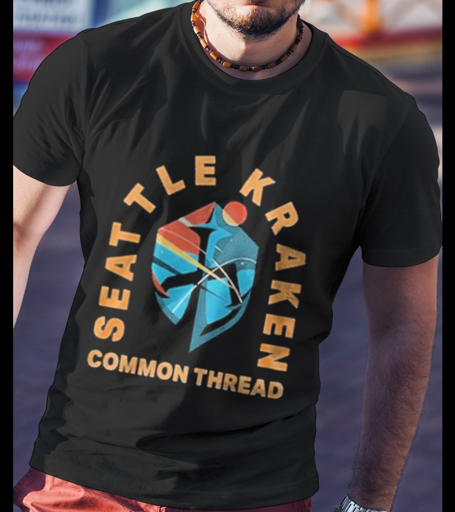 Seattle Kraken Black Hockey History Night 2026 Common Thread T-Shirt