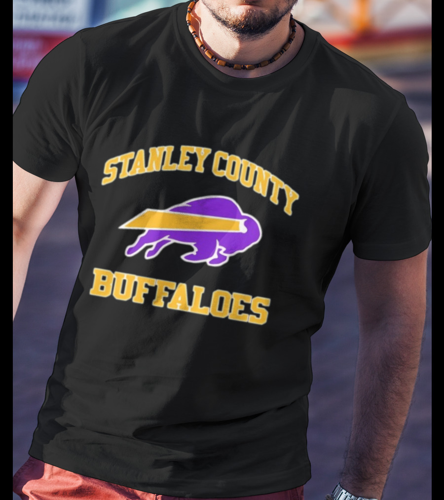 Stanley County Buffaloes Purple And Gold T-Shirt