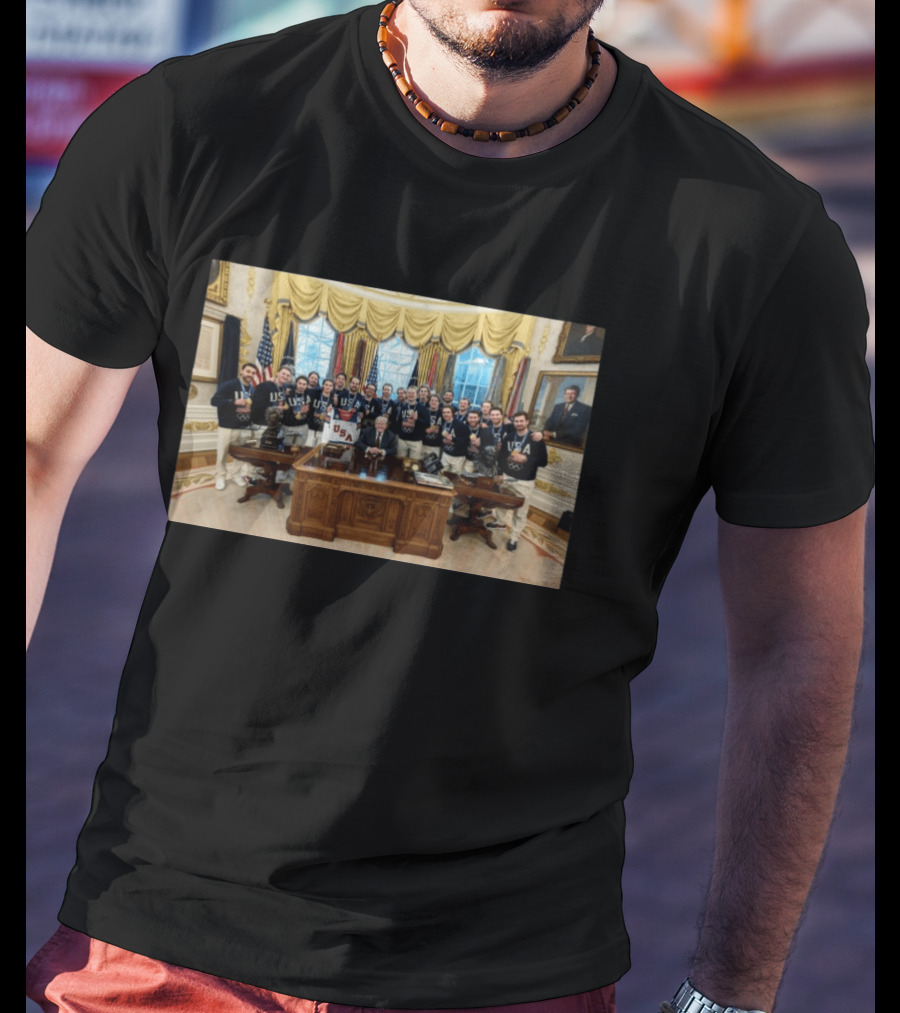 USA Men's Hockey Team White House Visit Olympic Triumph T-Shirt