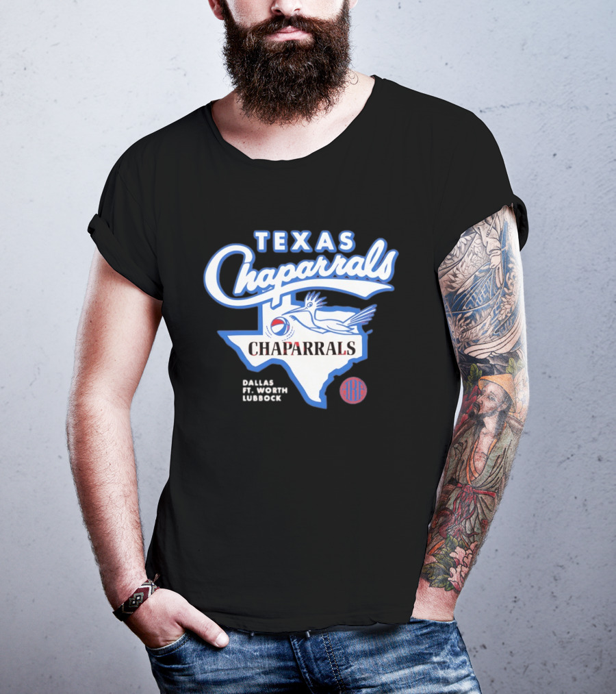 Texas Chaparrals Roadrunner American Basketball Association Dallas Ft Worth Lubbock T-Shirt