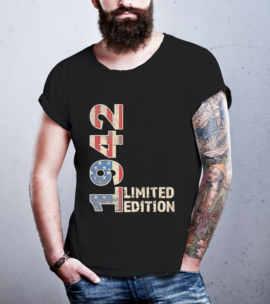 USA 1942 Limited Edition American Flag T-Shirt