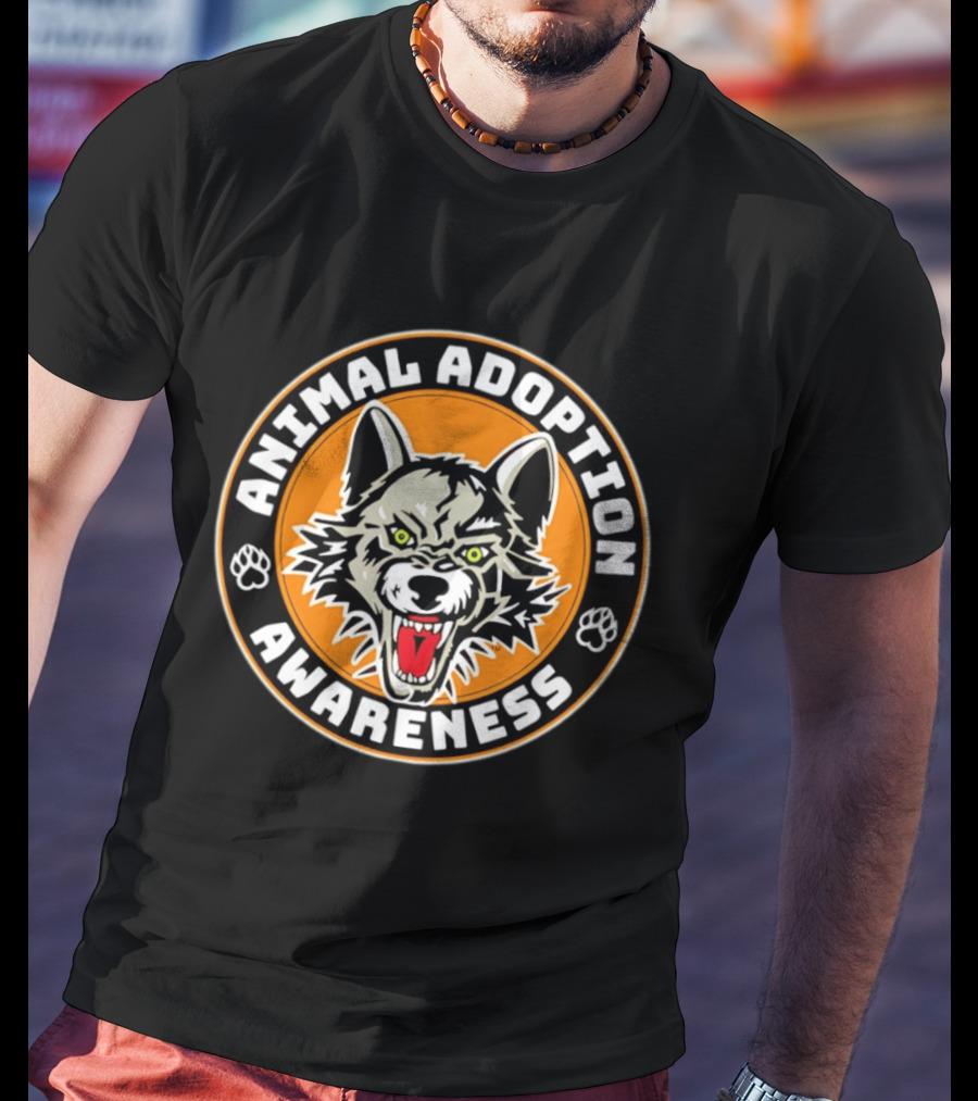 Animal Adoption Awareness Wolves Fierce Advocacy T-Shirt